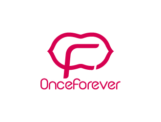 周金進(jìn)的英文:onceforever  +中文:萬姿艾唯logo設(shè)計